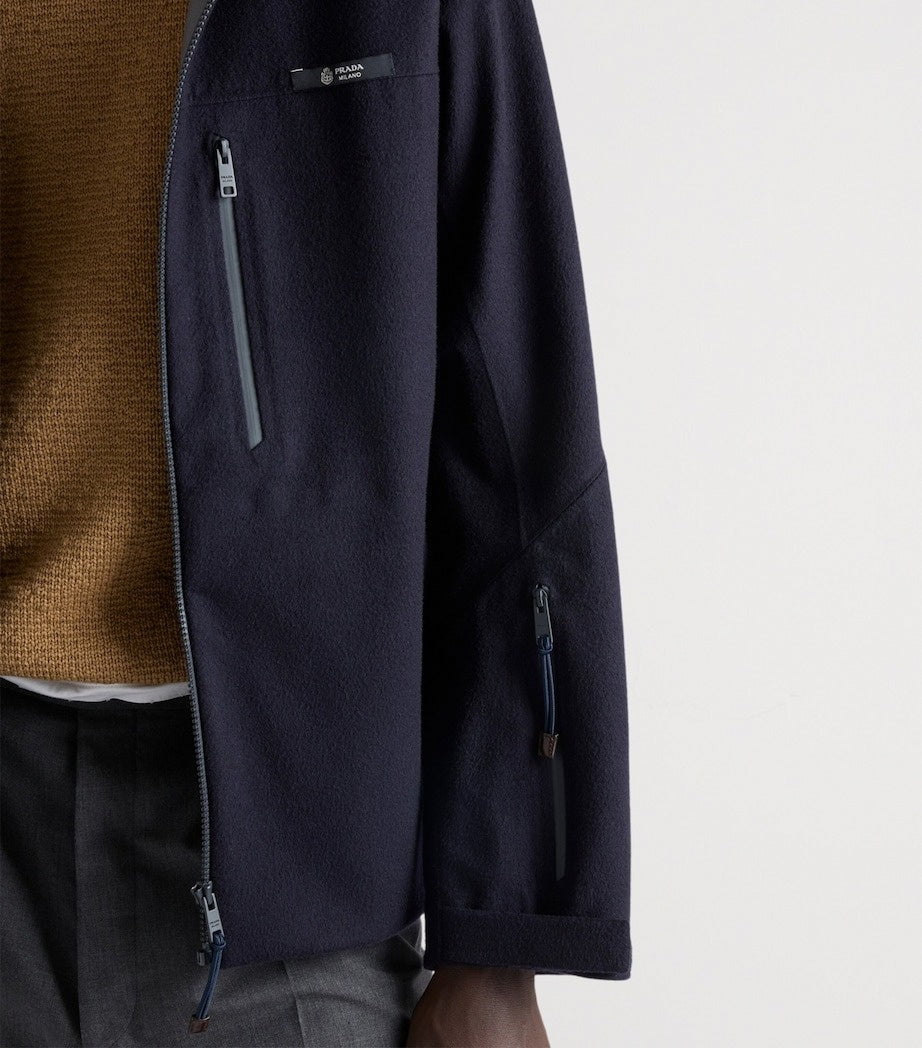 Cashmere-Blend Hooded Jacket