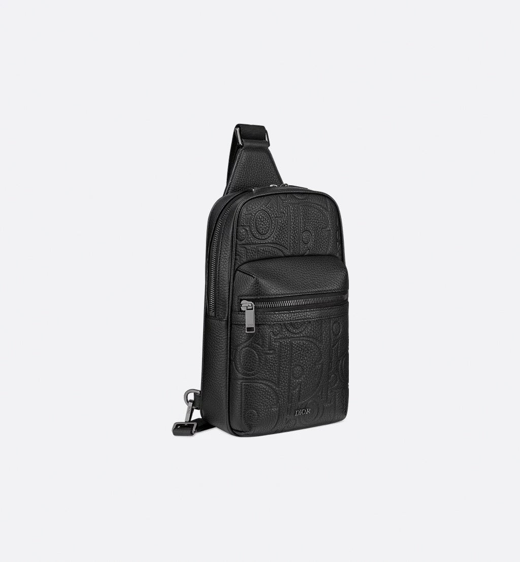 Rider 2.0 Sling Bag in Black Dior Gravity Leather