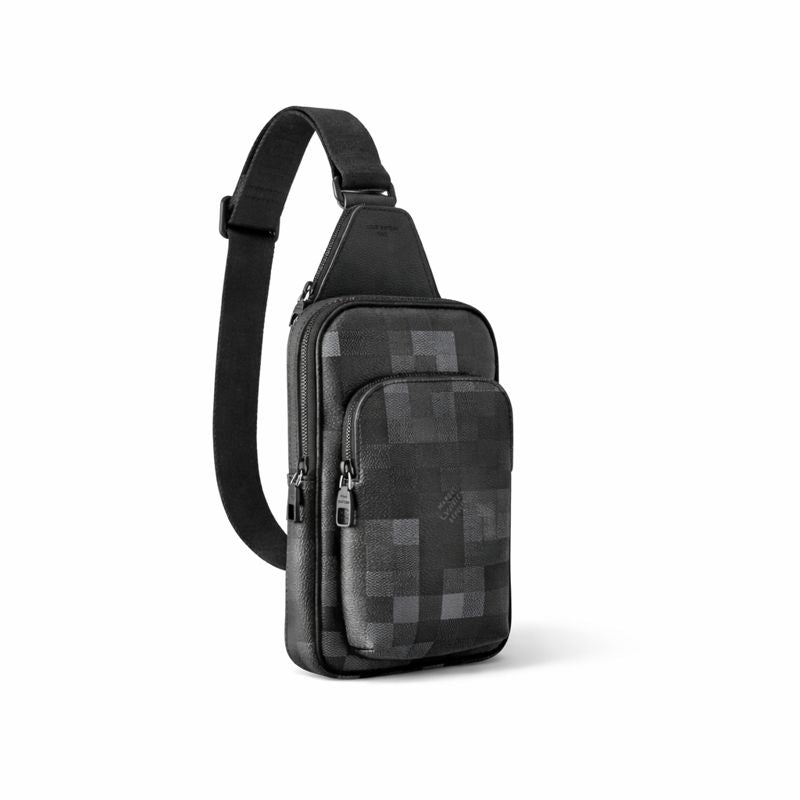 Avenue Slingbag in Damoflage Black coated canvas