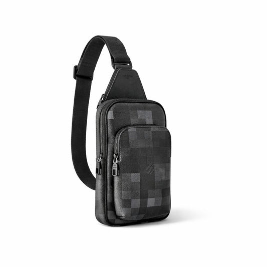 Avenue Slingbag in Damoflage Black coated canvas