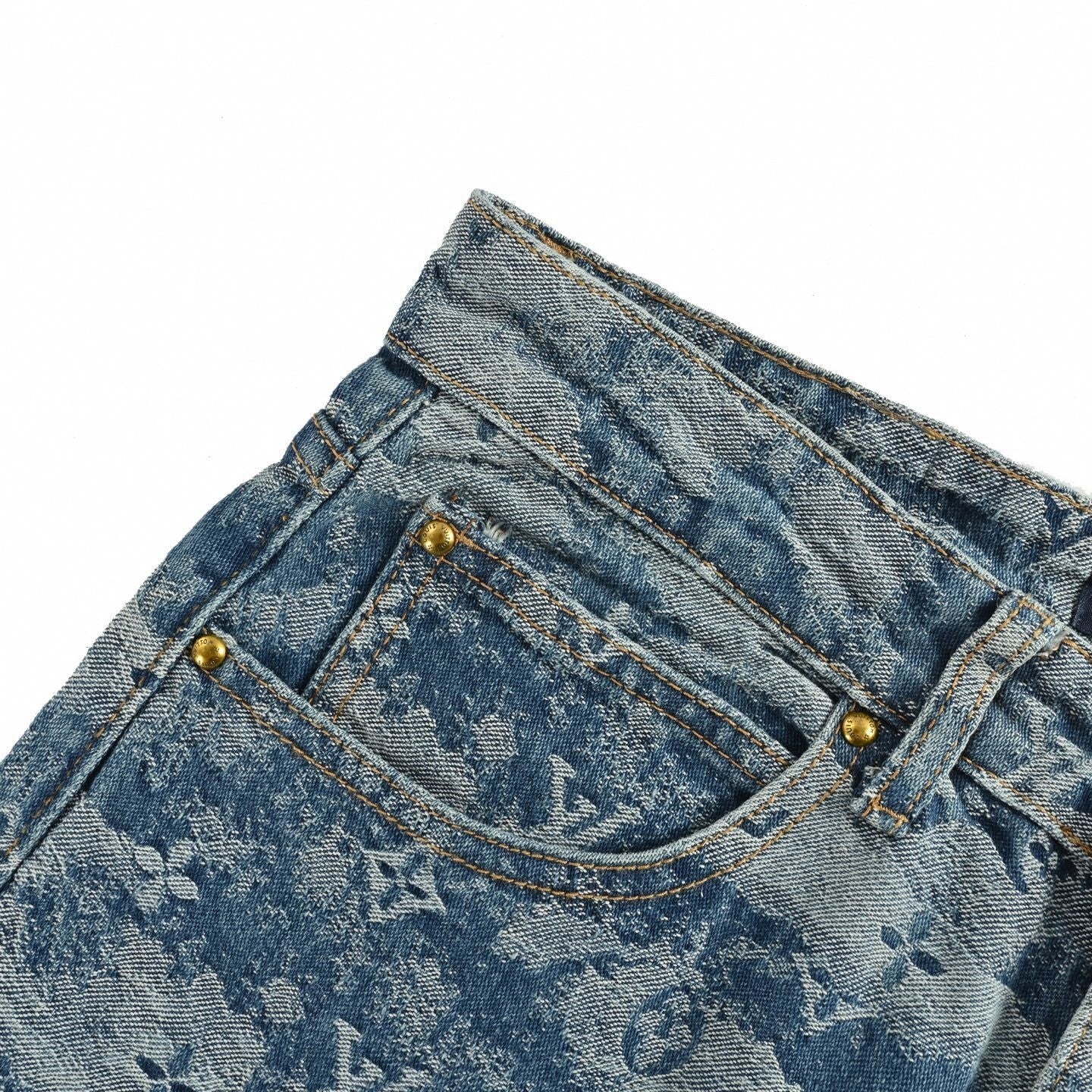 Cloud Monogram Blue Denim Jeans