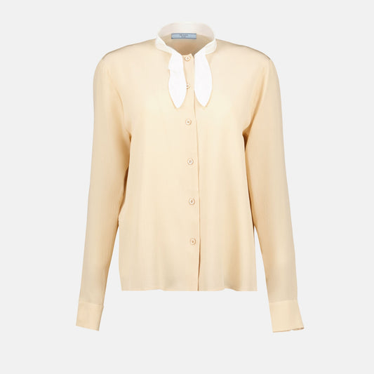 Beige Silk Shirt