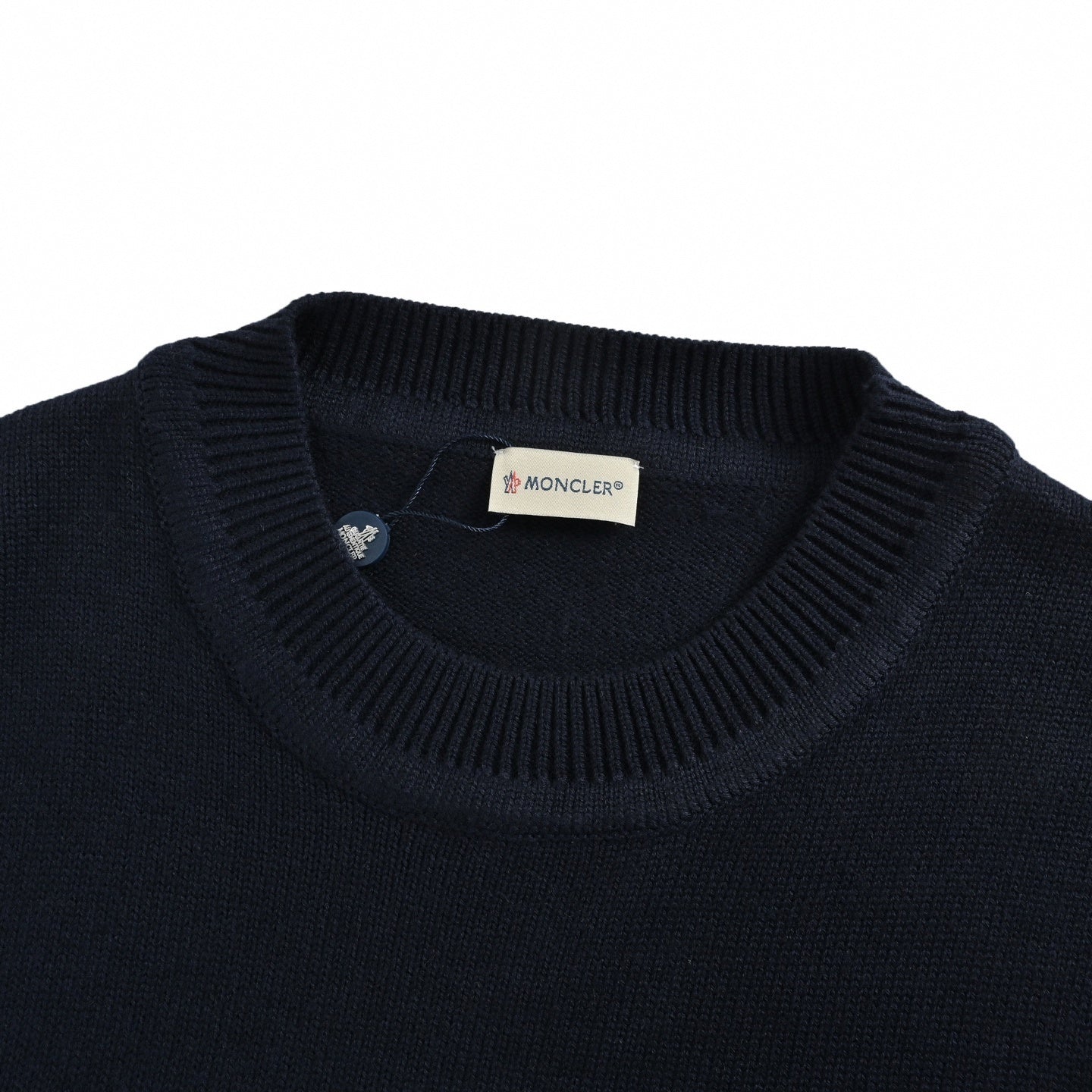 Logo Motif Cotton Knit Sweater