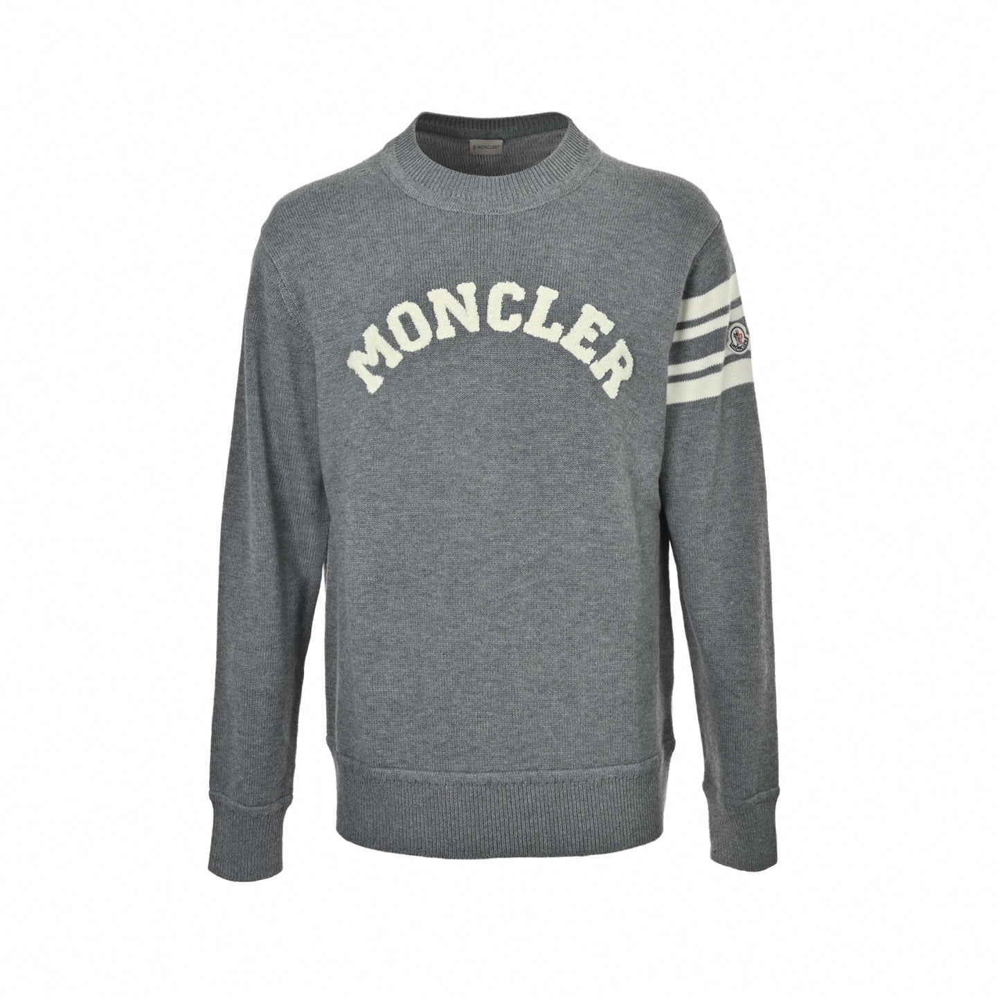 Logo Motif Cotton Knit Crewneck
