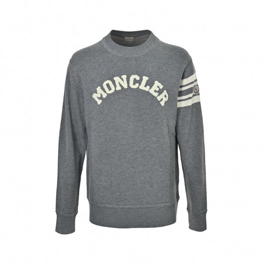 Logo Motif Cotton Knit Crewneck