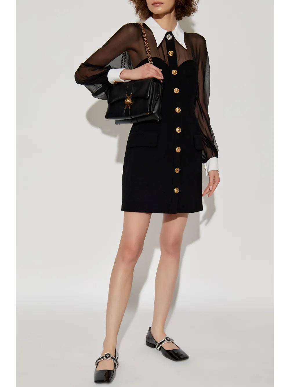 Mini strapless black dress