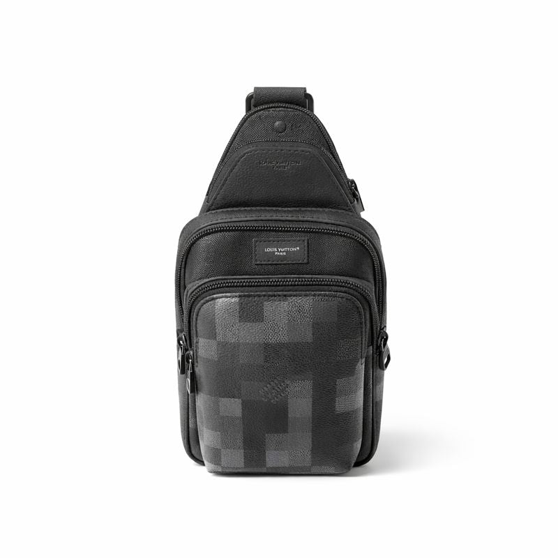Avenue Slingbag in Damoflage Black coated canvas