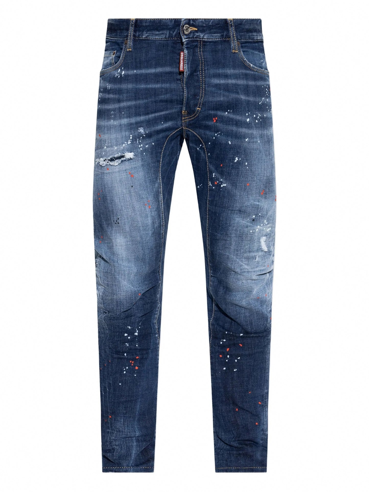 Distressed Cotton Jeans