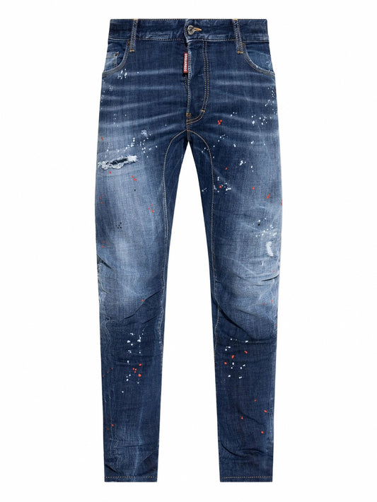 Distressed Cotton Jeans