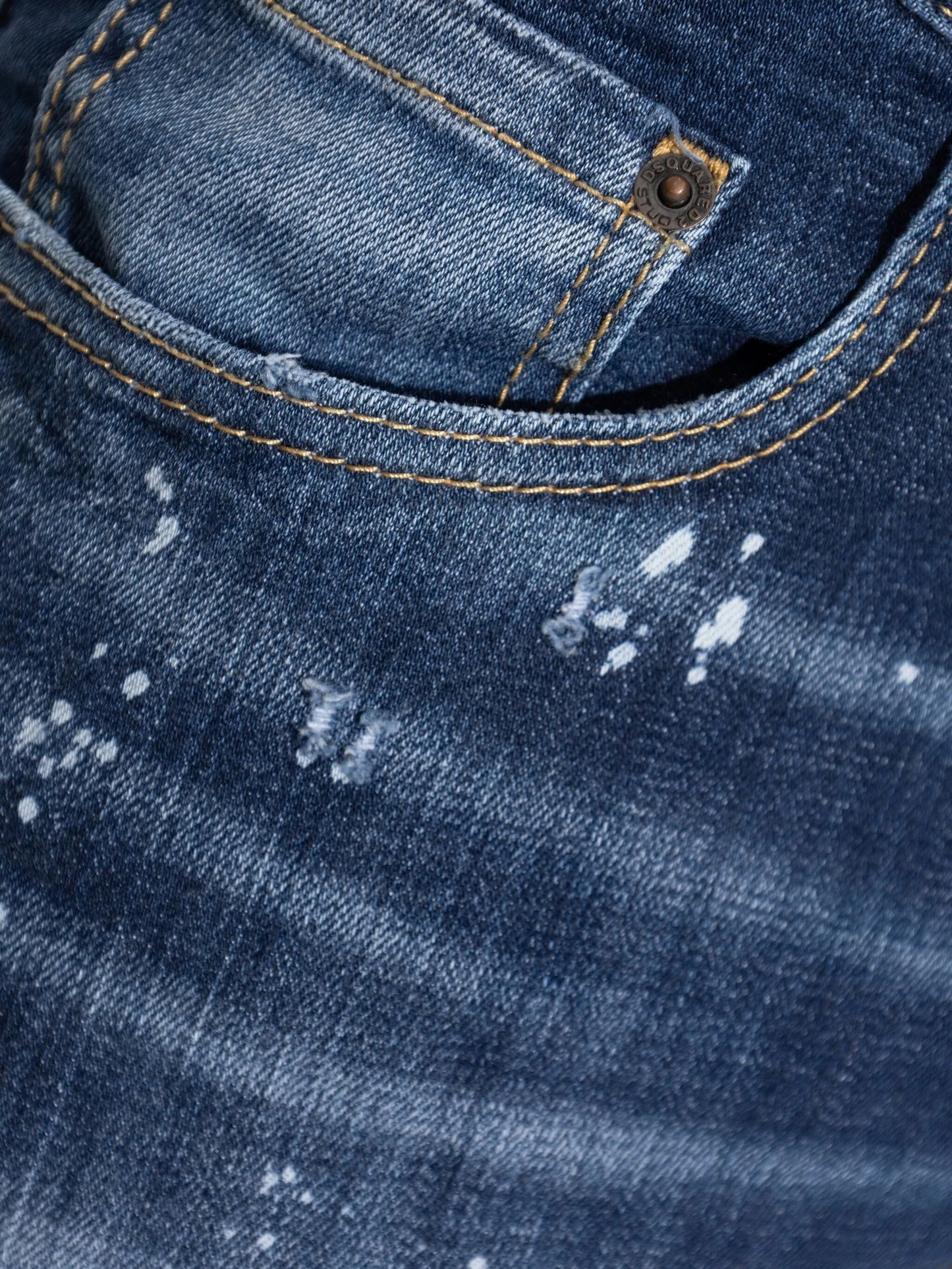 Distressed Cotton Jeans