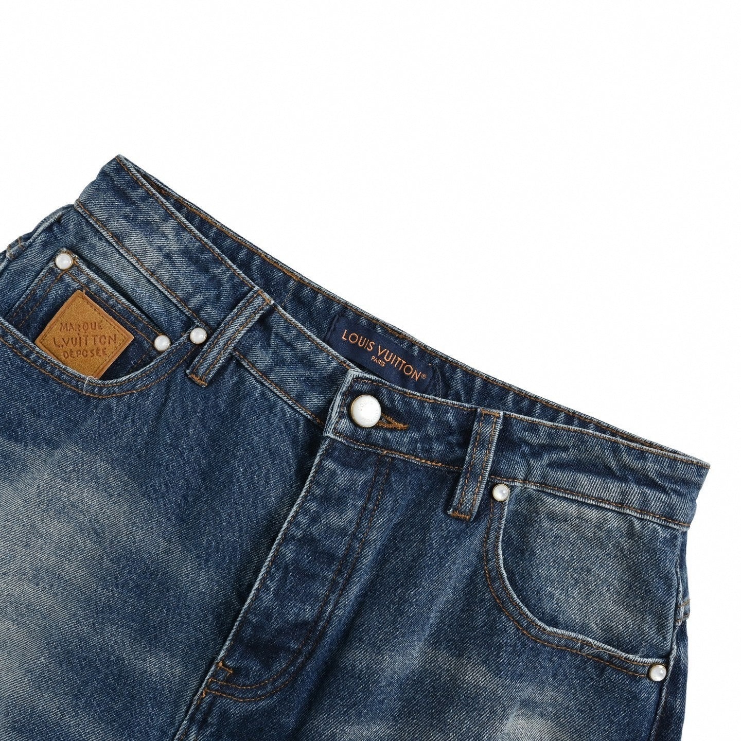 Vintage Wash Blue Denim Jeans