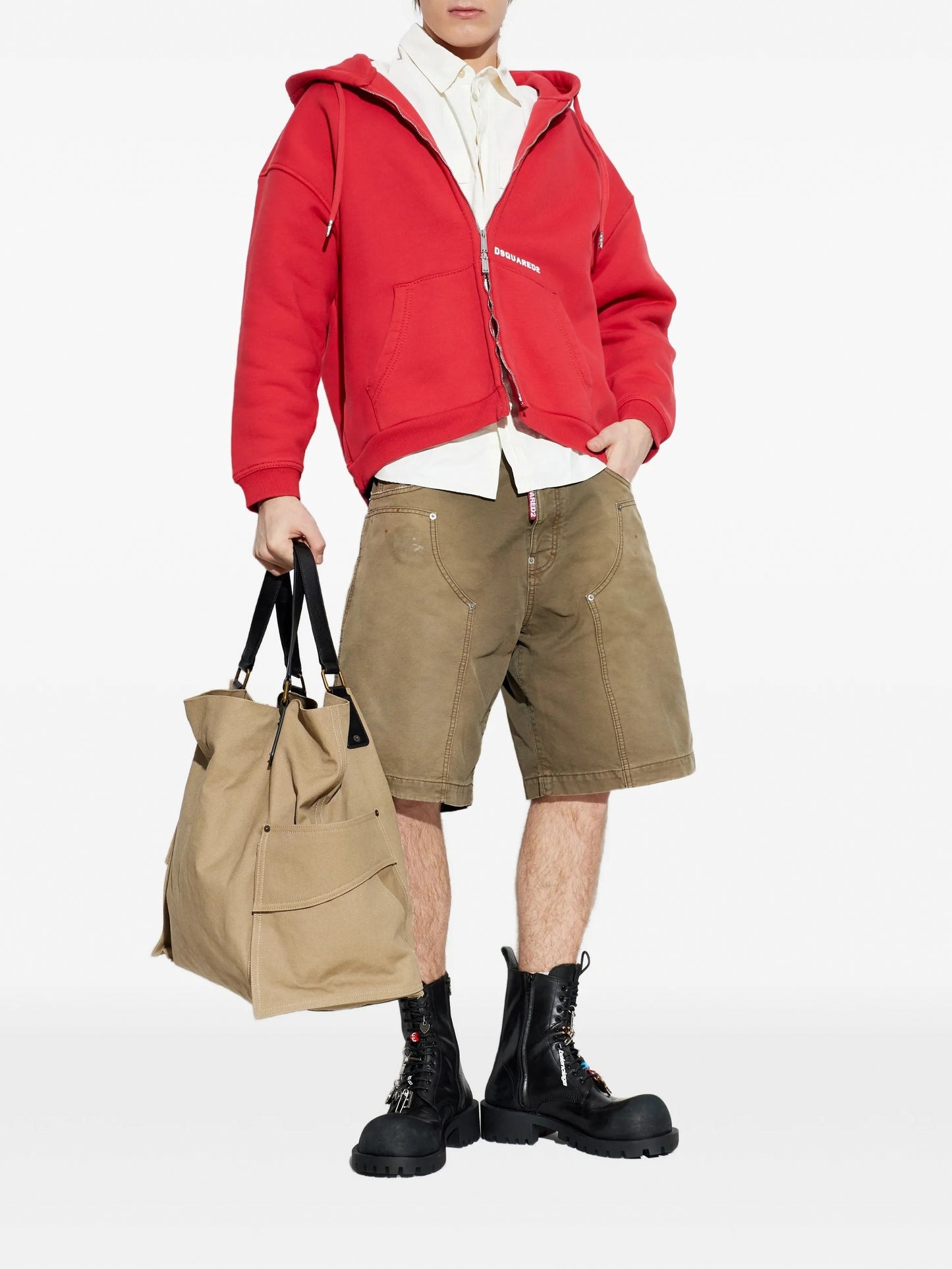 Logo-Embroidered Zip-Up Hoodie