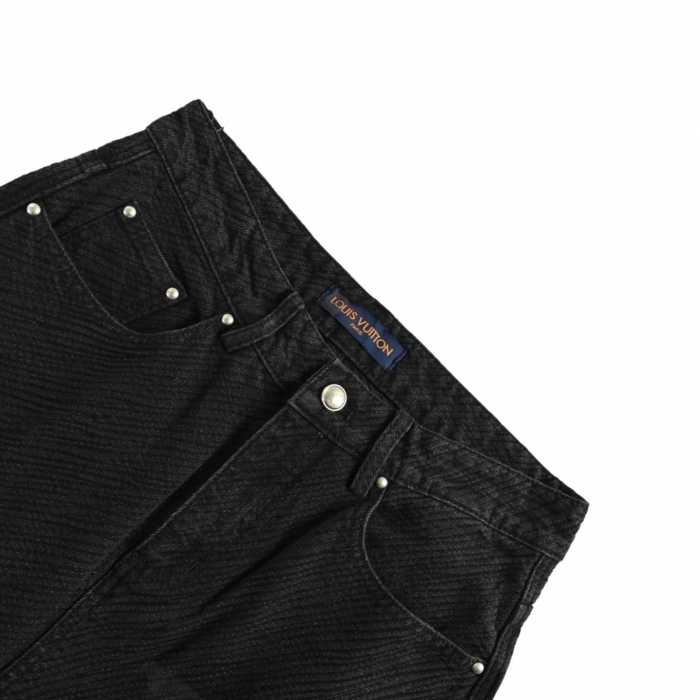 Black Monogram Shadow Denim Jeans