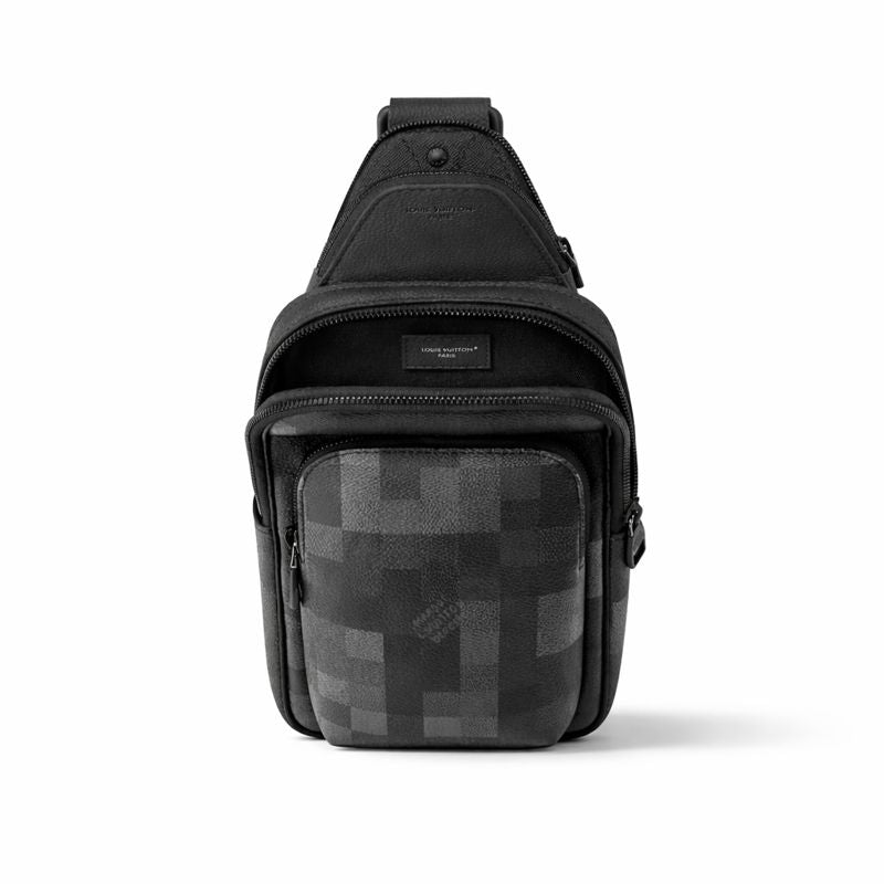 Avenue Slingbag in Damoflage Black coated canvas