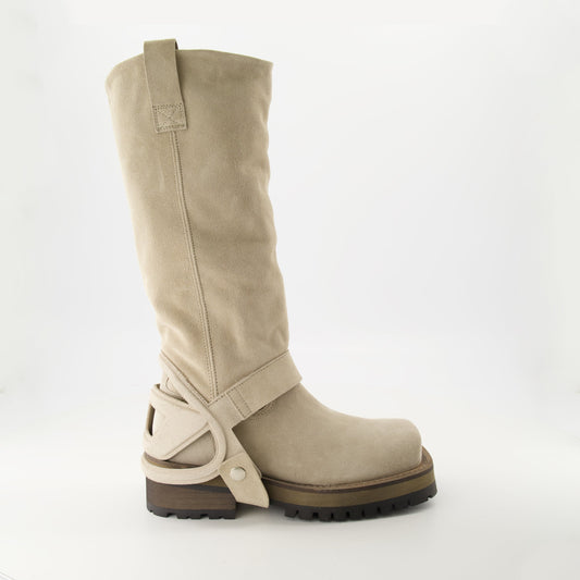 Suede Western Boots