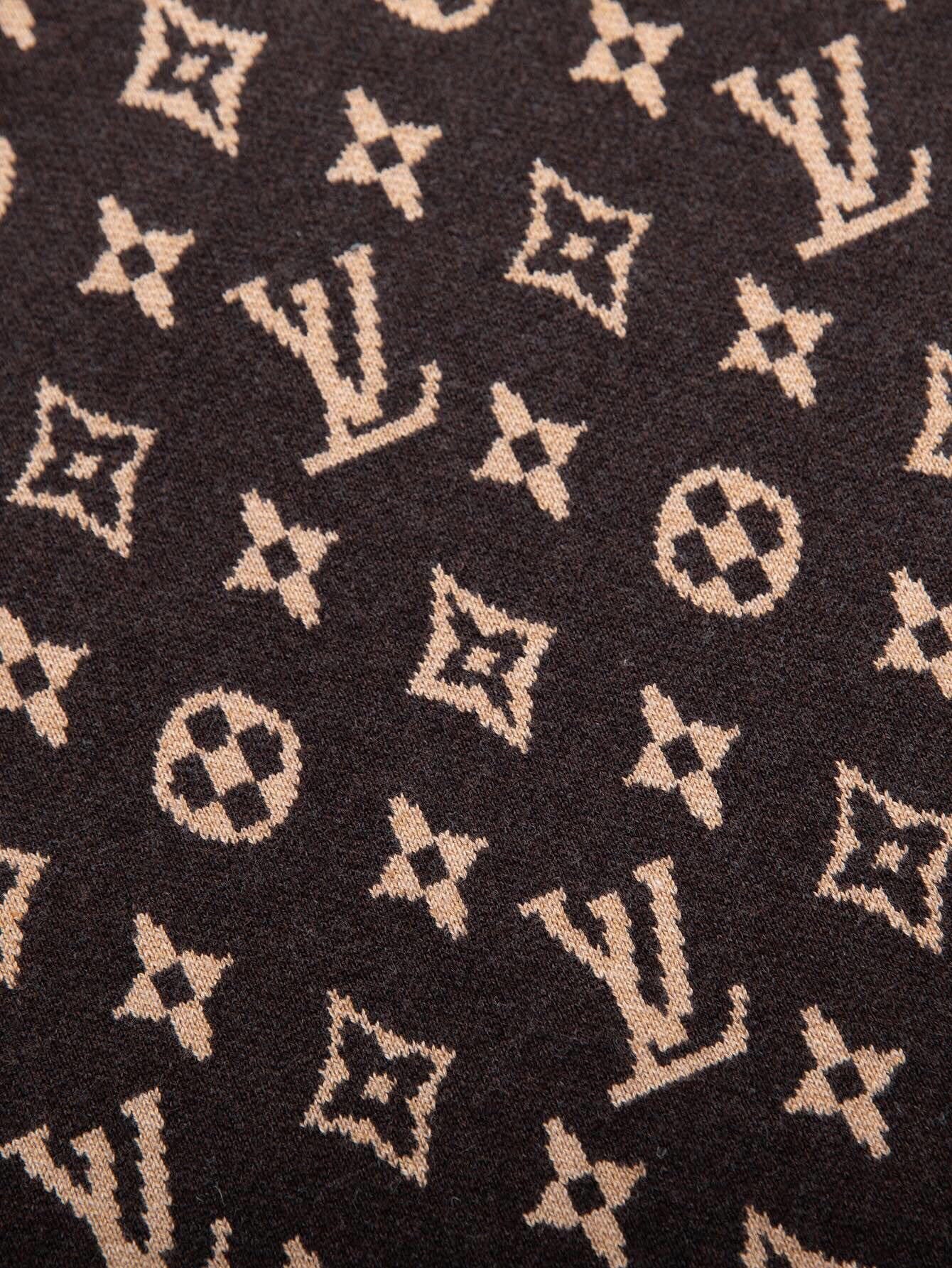 Monogram Signature Wool Jumper - Brown