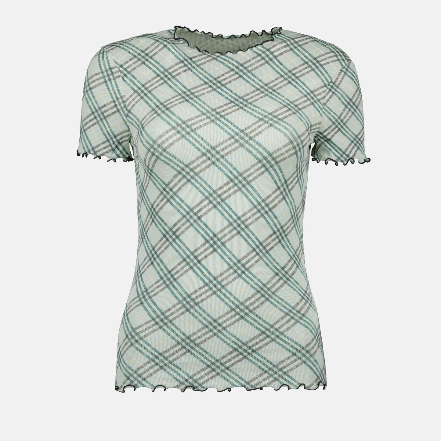 Checked Stretch Top