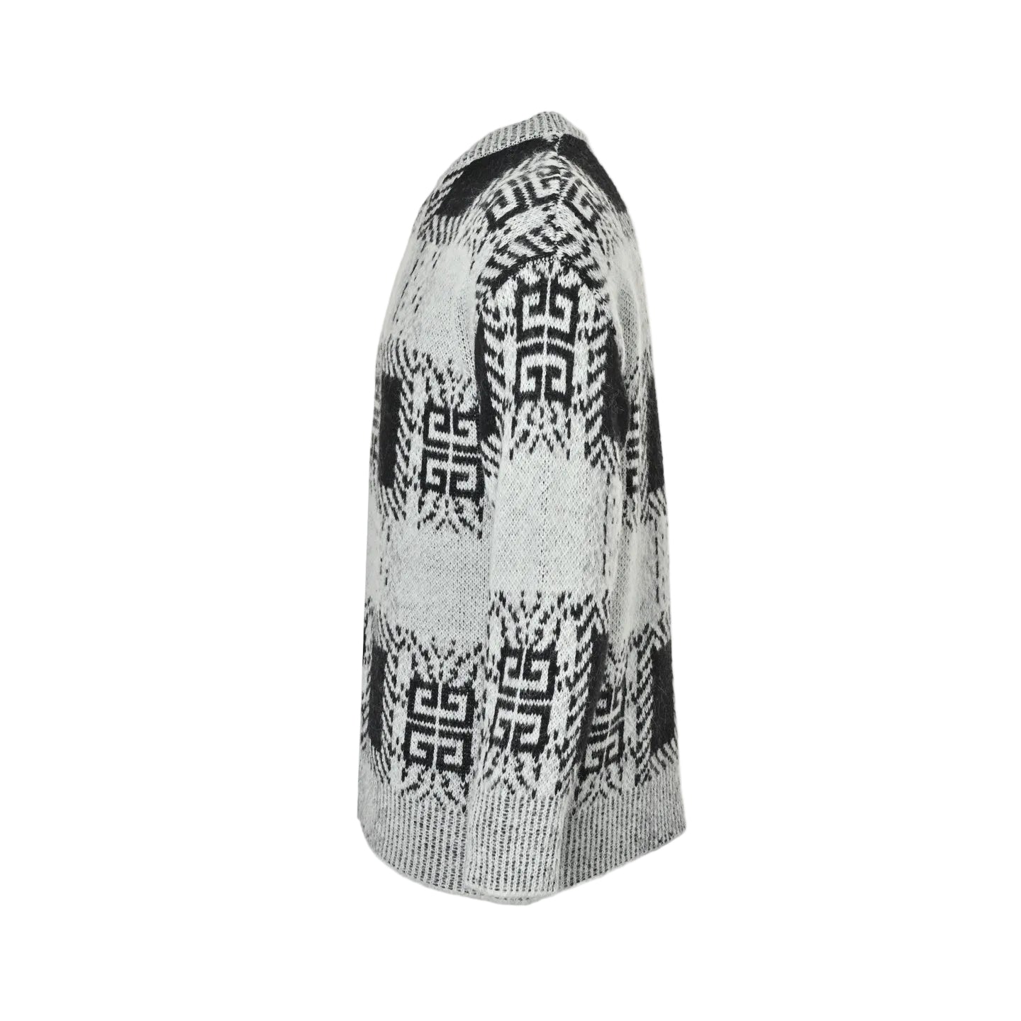 Mohair Jacquard Knit Sweater