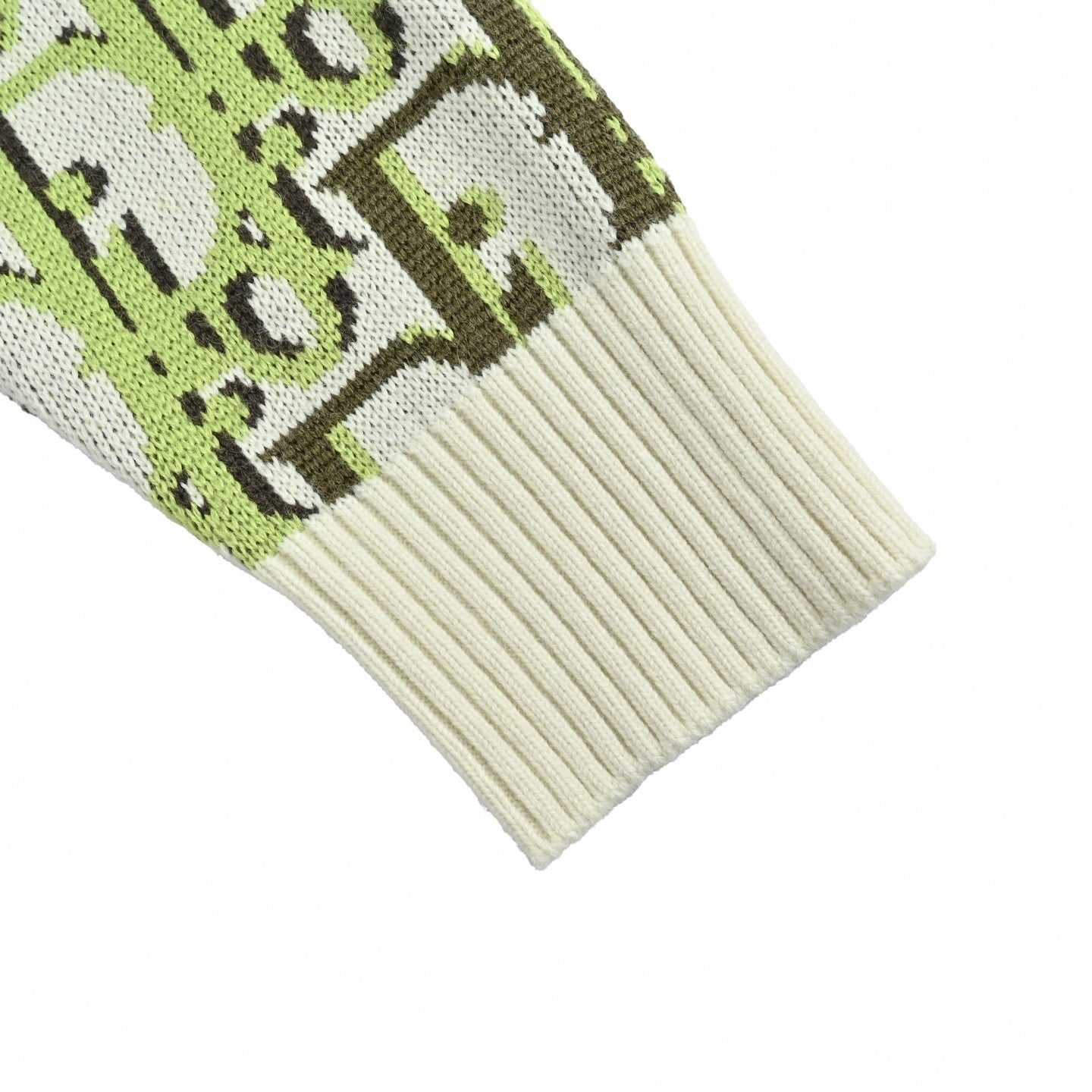 Oblique Jacquard Wool Blend Crewneck