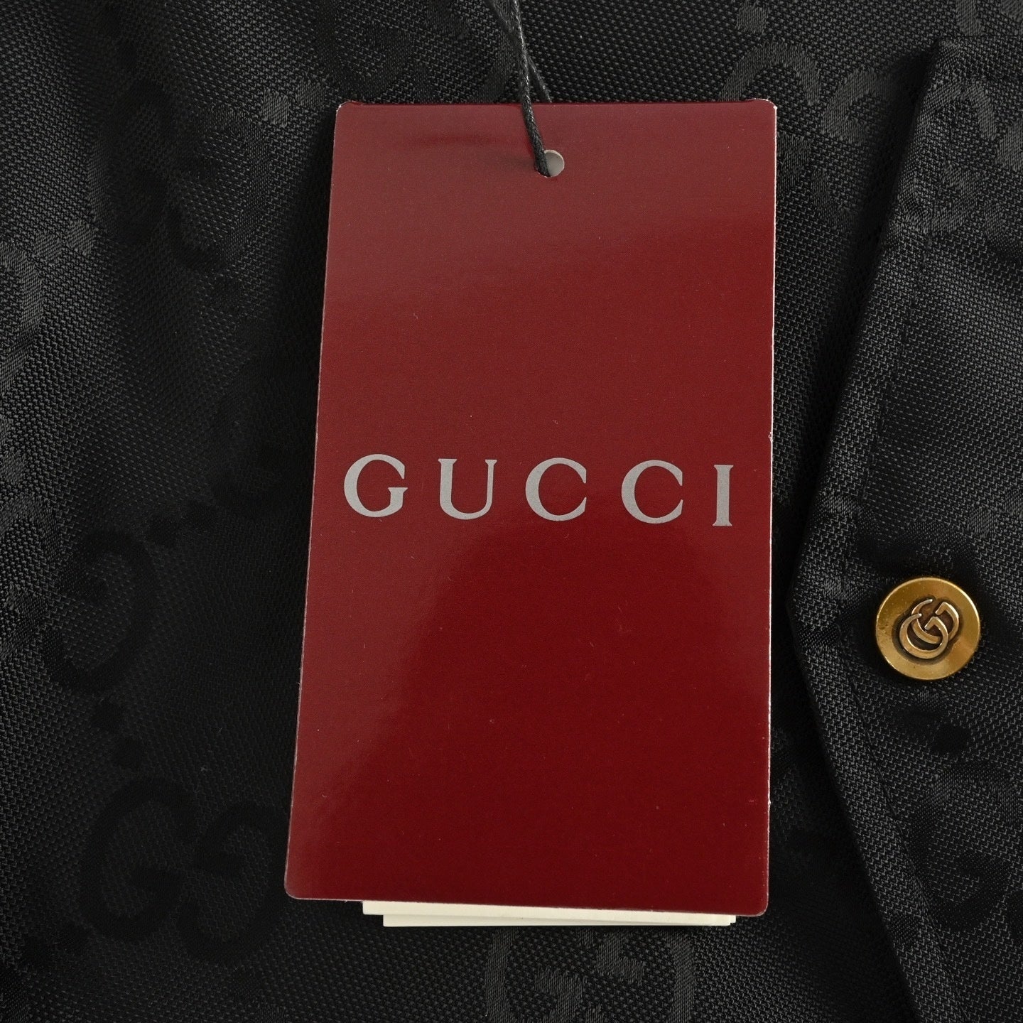 Black GG Monogram Padded Bomber Jacket