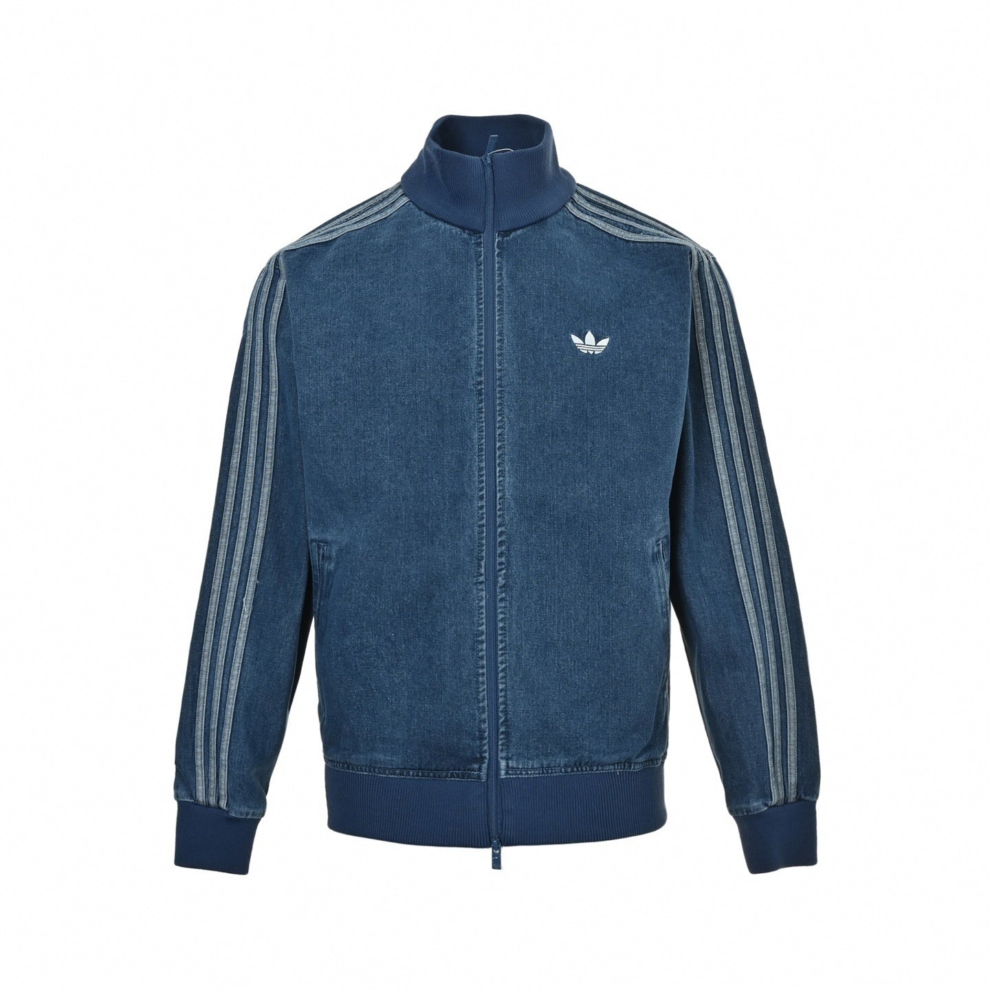 Navy Denim Track Jacket