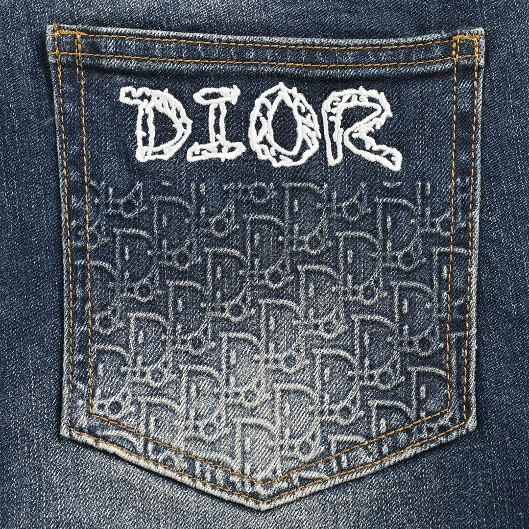 Distressed Dark-Wash Slim-Fit Denim Jeans