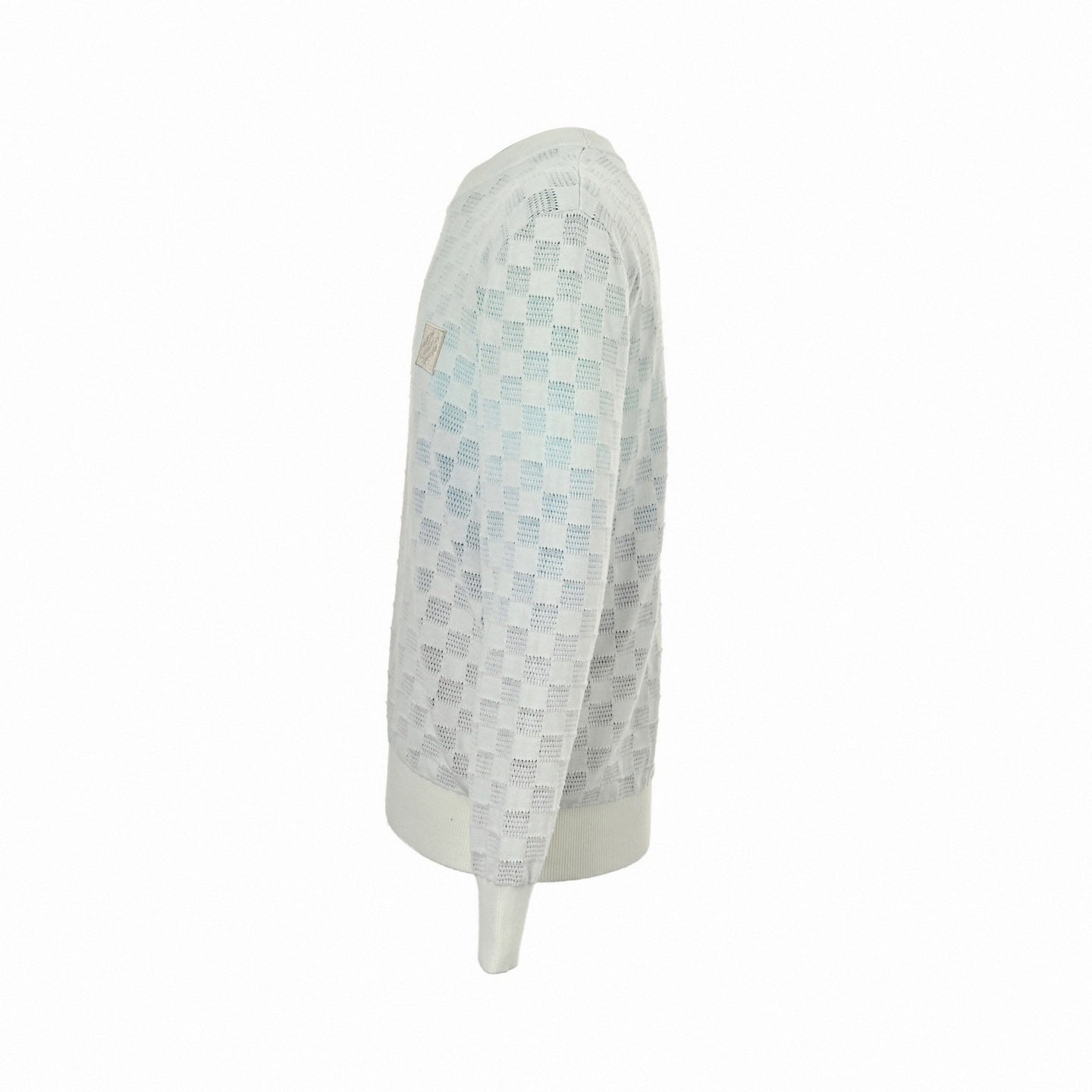 Damier Pattern Knit Sweater