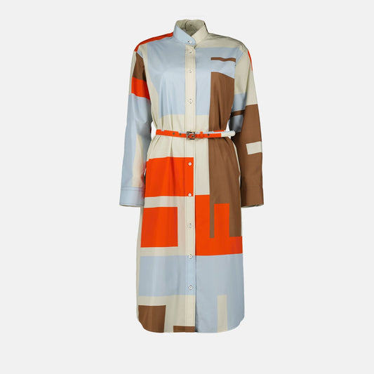 Multicolored Puzzle Print Dress