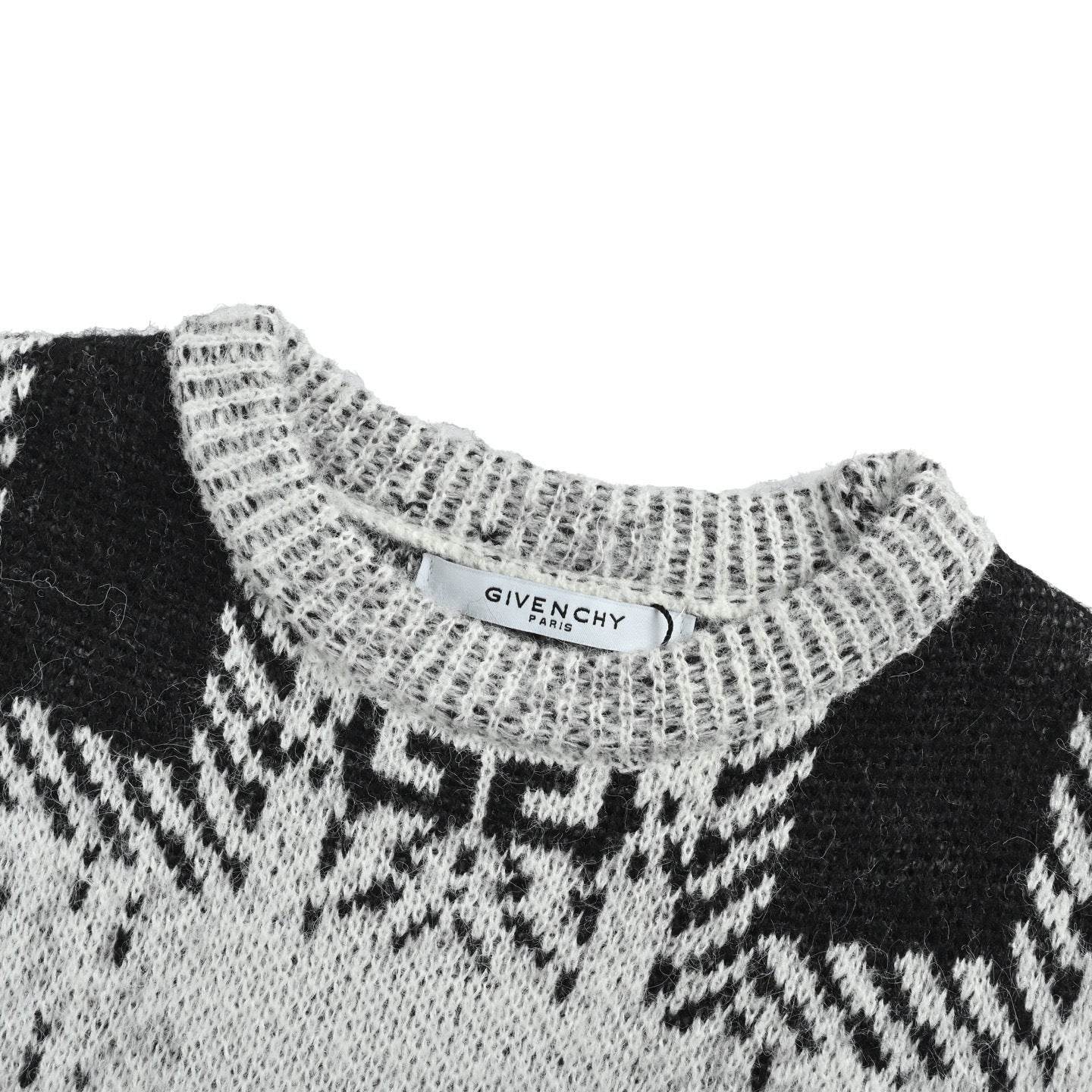 Mohair Jacquard Knit Sweater