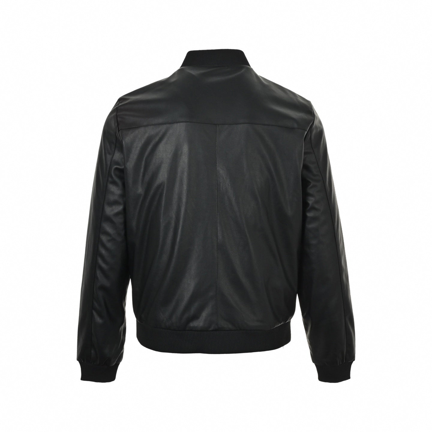 Reversible Leather & Nylon Bomber Jacket