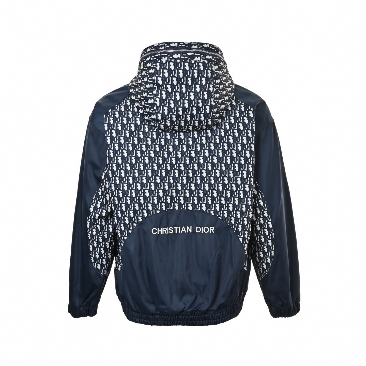 Navy Oblique Technical Windbreaker