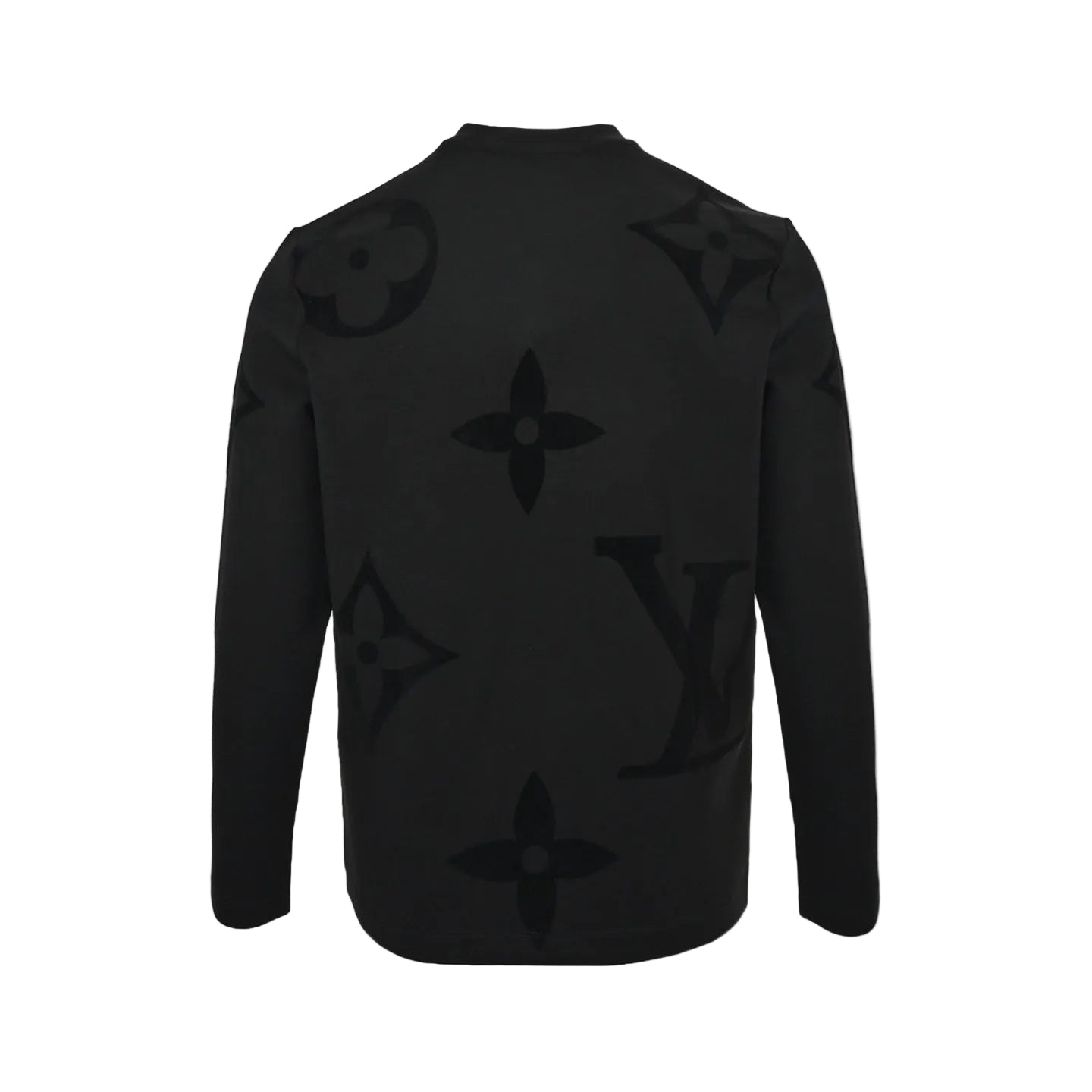 LV Monogram Long-Sleeved Cotton Crewneck