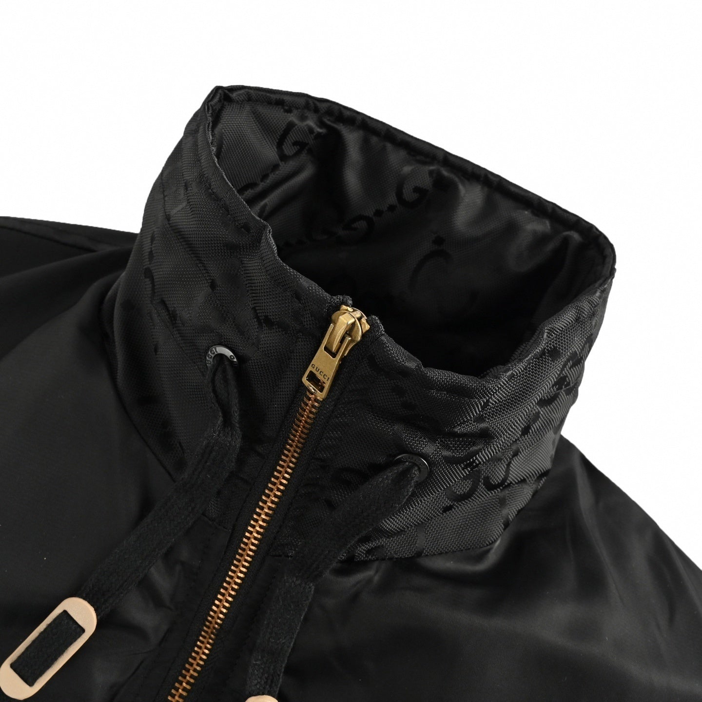 Black GG Monogram Padded Bomber Jacket