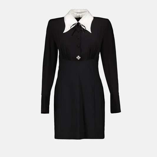 Mini Black Silk Dress
