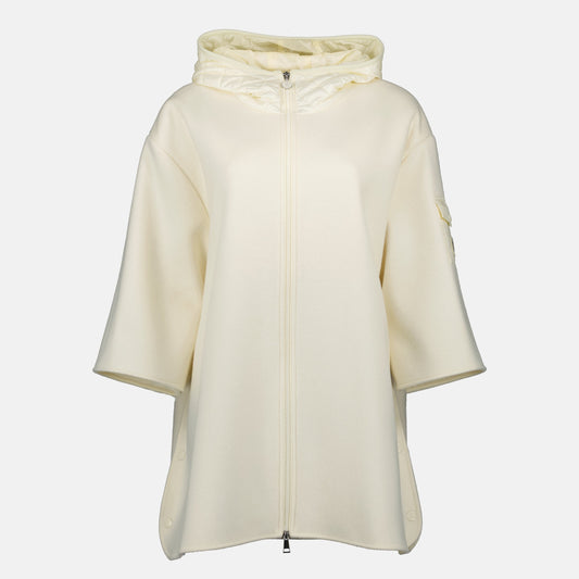 Zipped Wool Cape