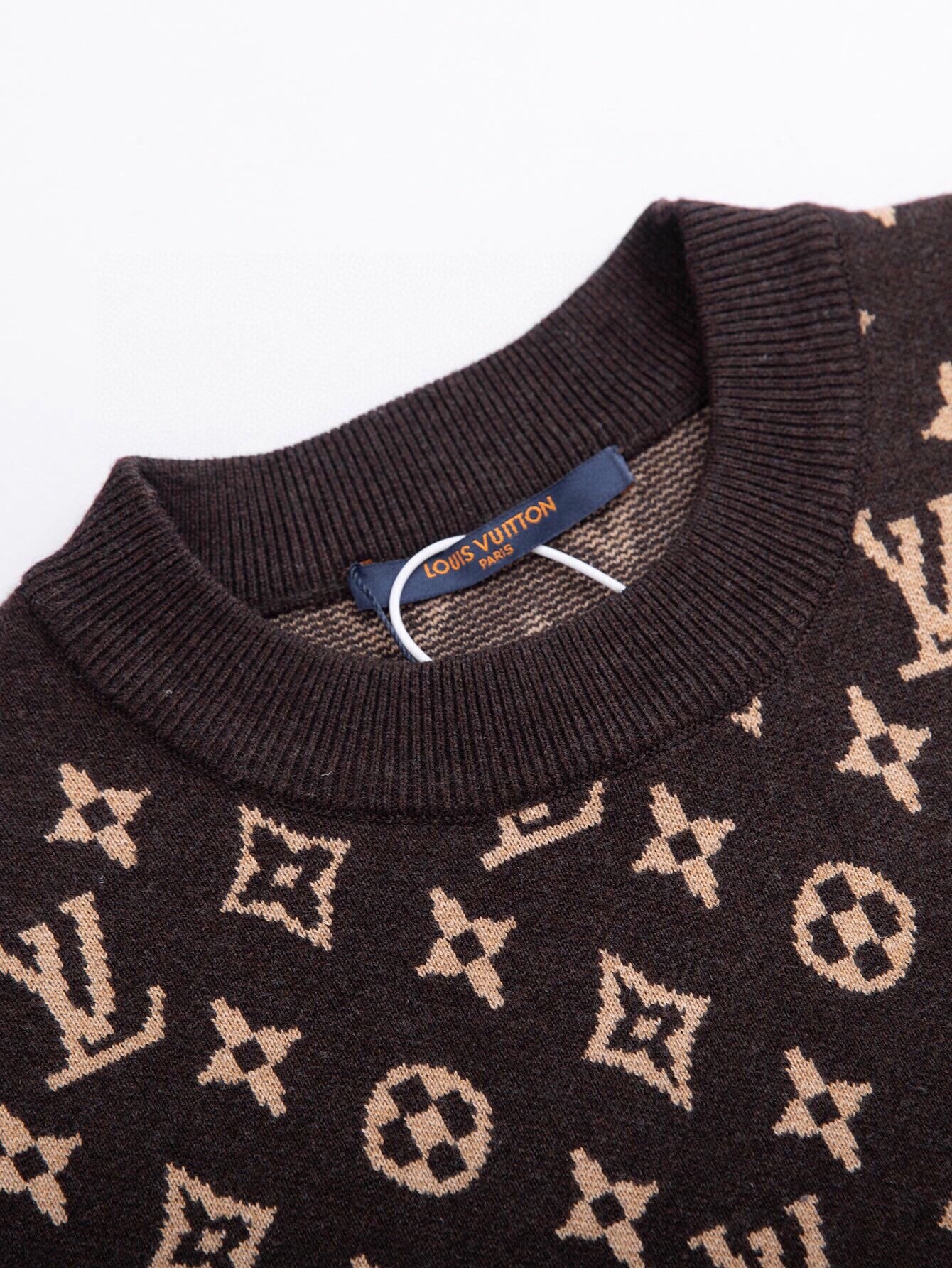 Monogram Signature Wool Jumper - Brown