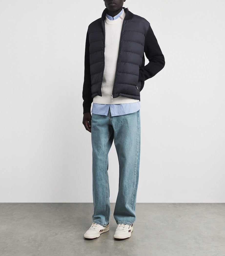 Cotton Down-Front Cardigan