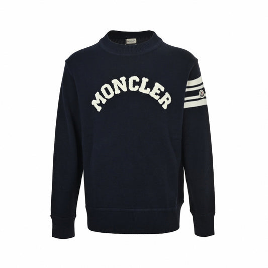 Logo Motif Cotton Knit Sweater