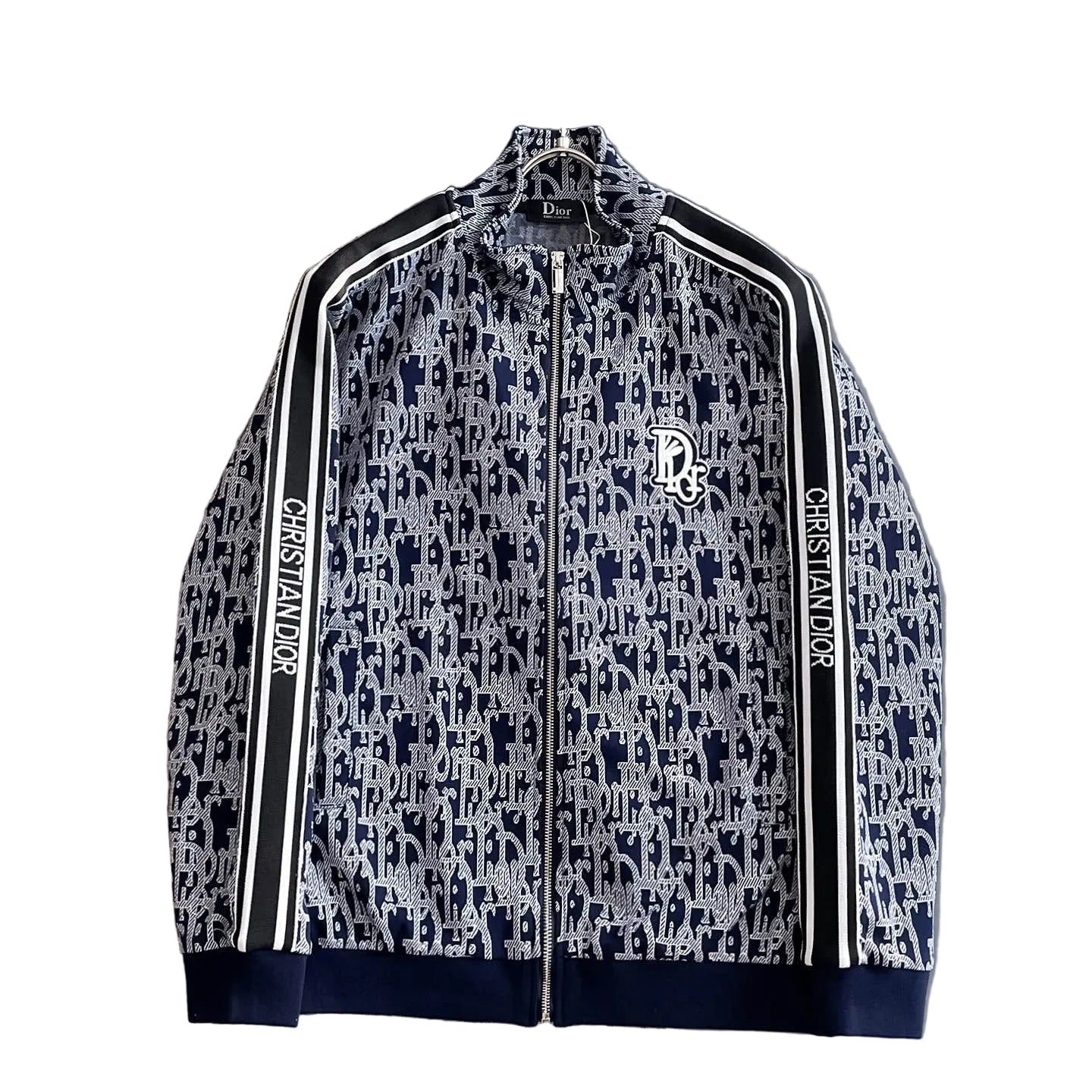 Oblique Jacquard Zip-Up Tracksuit Set