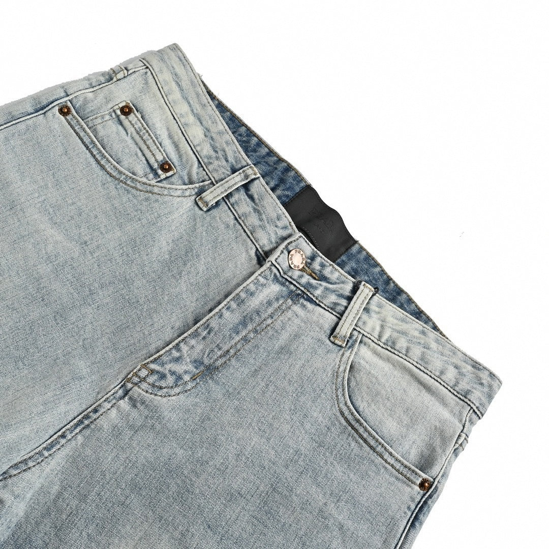 Light Wash Slim-Fit Denim Jeans