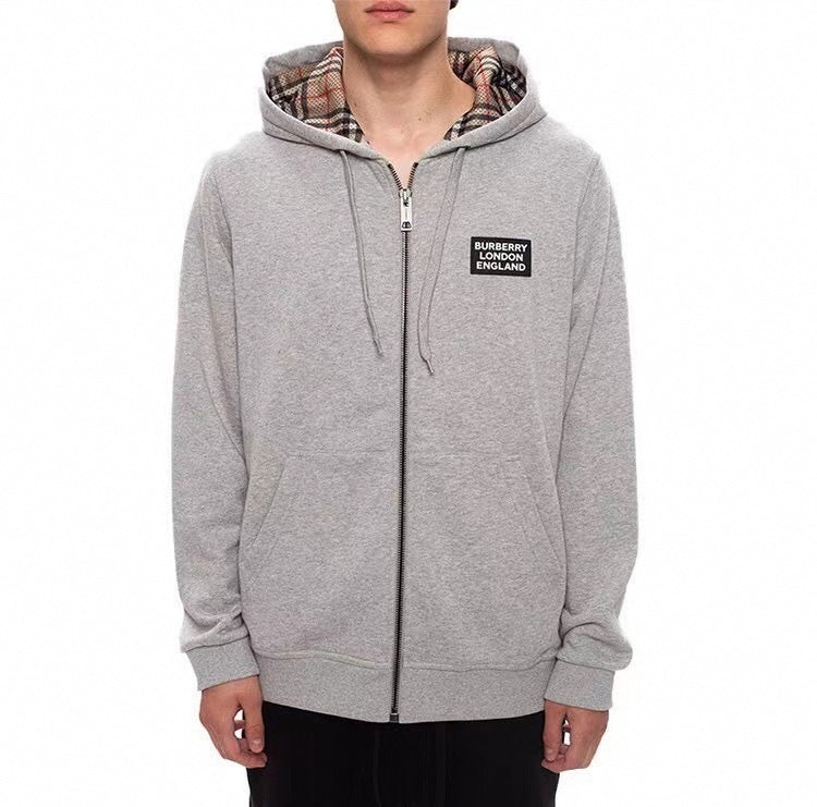 Gray Zip-Up Hoodie