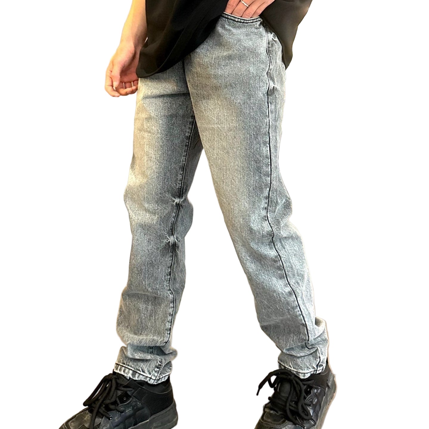 Washed Black Slim Fit Denim Jeans