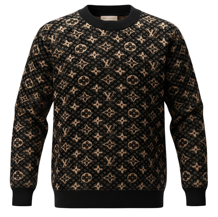 LV Brown Monogram Knit Sweater
