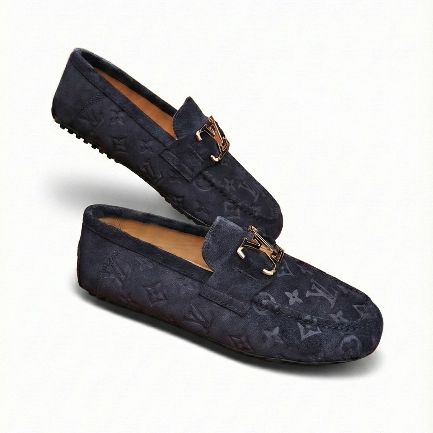 Monogram Suede Driving Moccasins