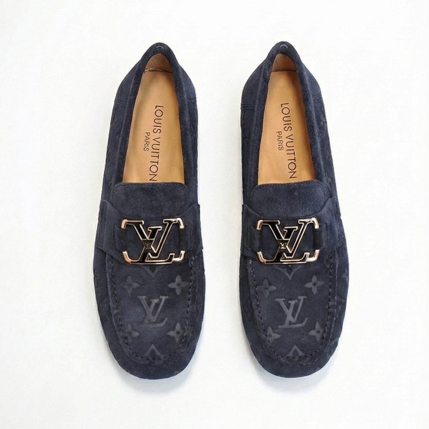 Monogram Suede Driving Moccasins