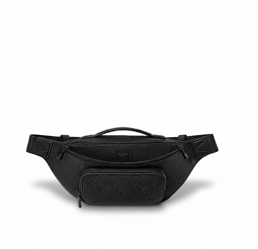 Rush Bumbag – Black Monogram Shadow Calfskin
