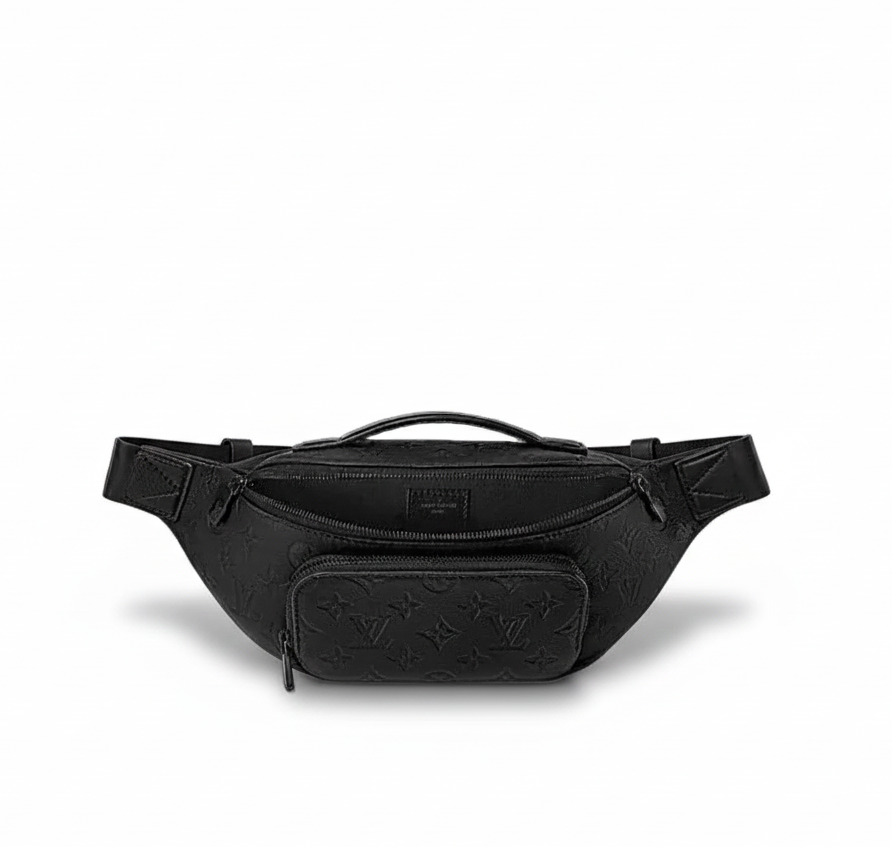 Rush Bumbag – Black Monogram Shadow Calfskin