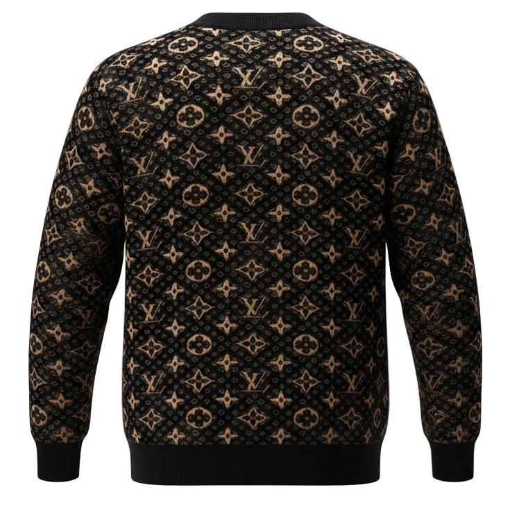LV Brown Monogram Knit Sweater
