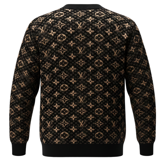 LV Brown Monogram Knit Sweater