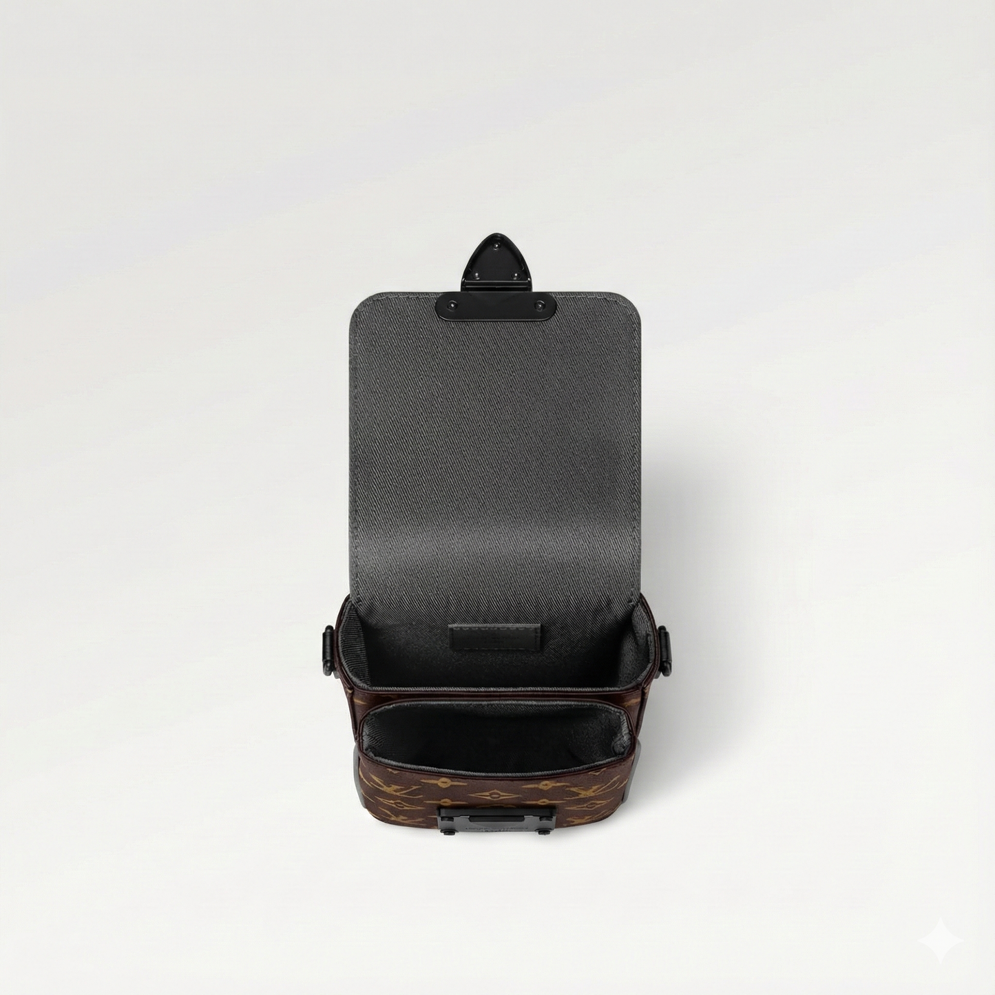 S-Lock Vertical Wearable Wallet in Monogram Macassar Canvas